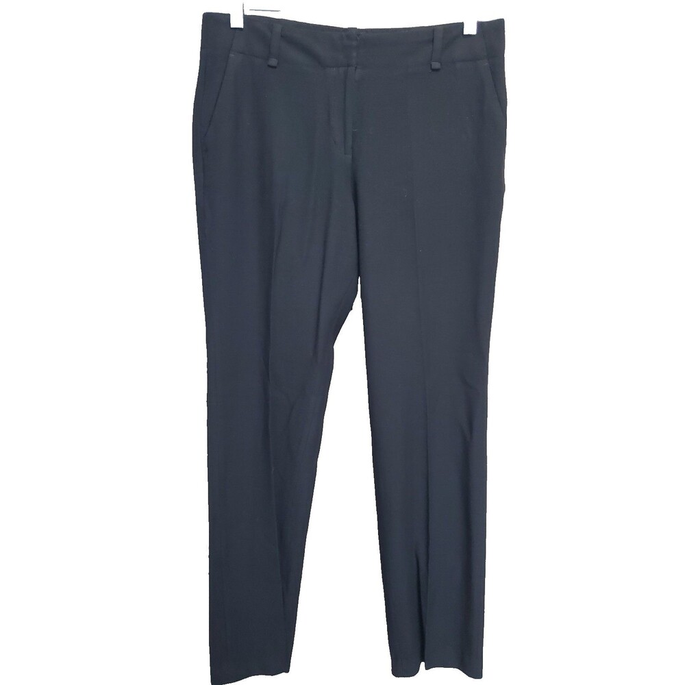 Ann Taylor Black Wool Blend Straight Leg Dress Pants Size 10